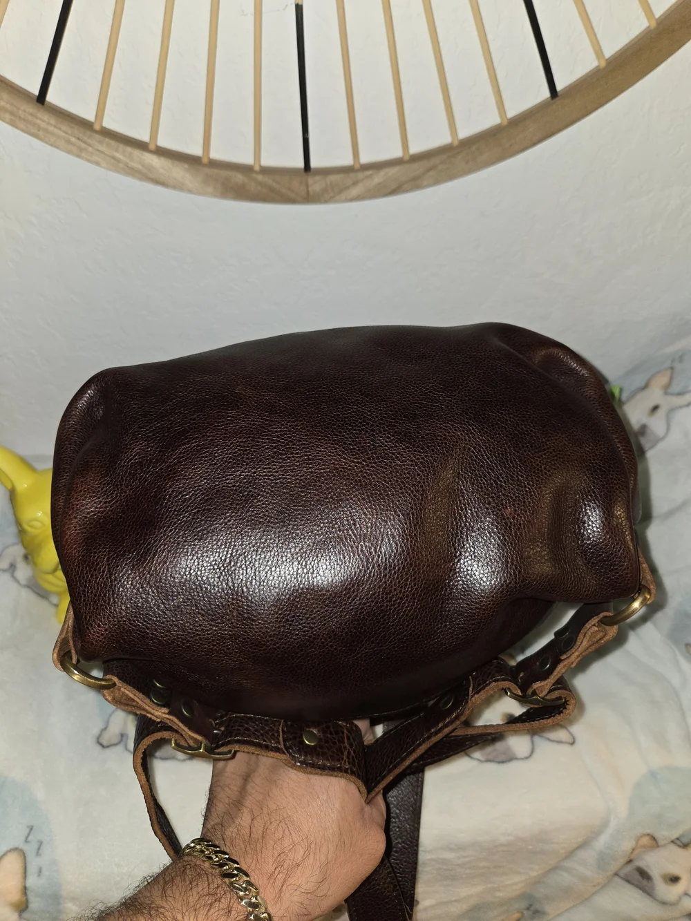 Portland Leather Dark Brown Roll-Top Backpack